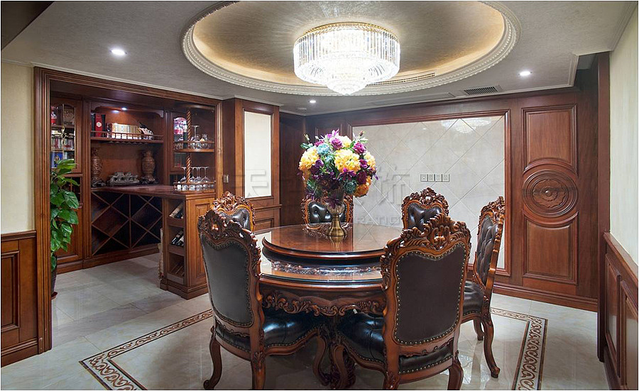 渝北融创御苑叠拼别墅装修在建工地|混搭风格设计方案装修案例