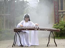 古風(fēng)仙女 古裝 古琴 白云山