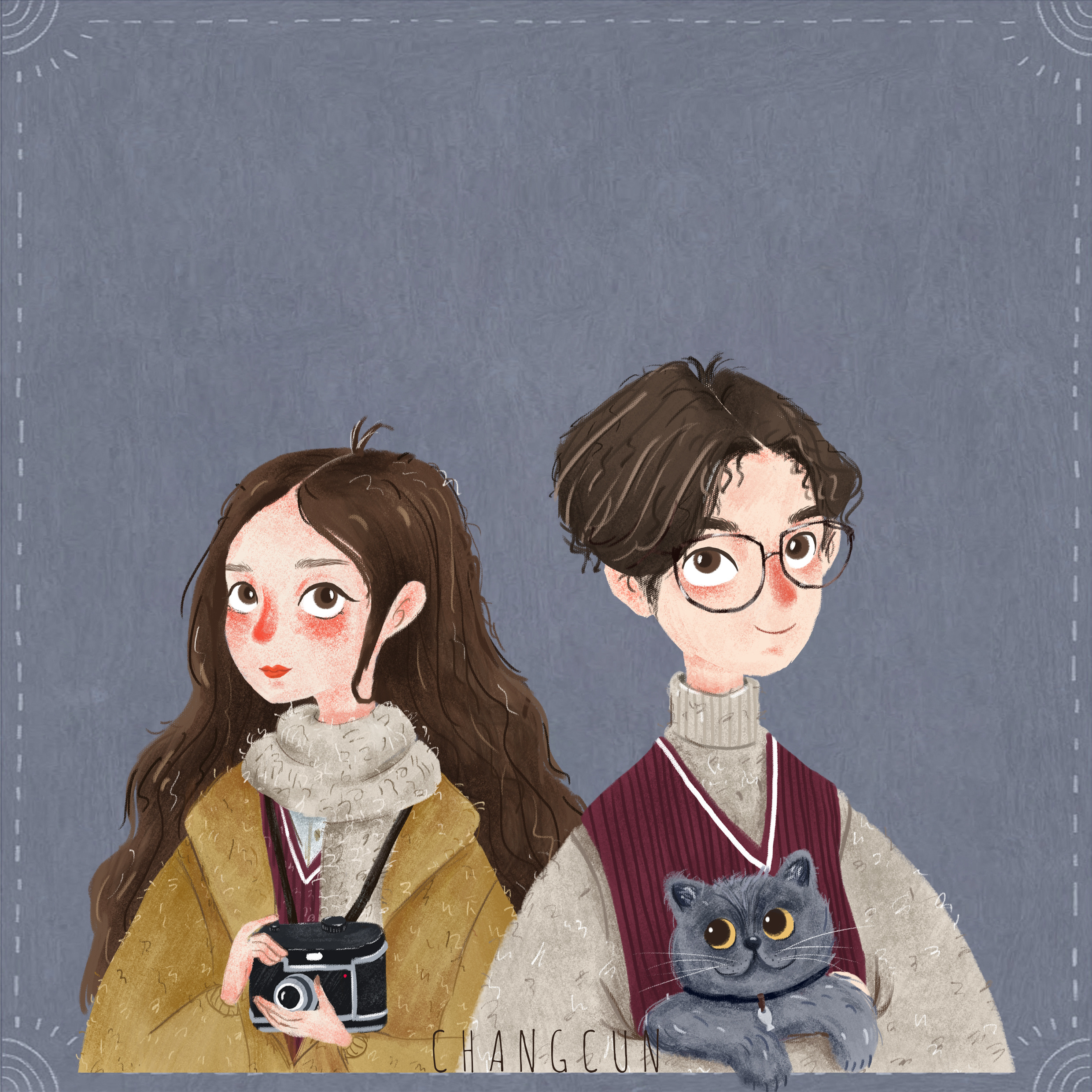 情侣头像-板绘日常练习