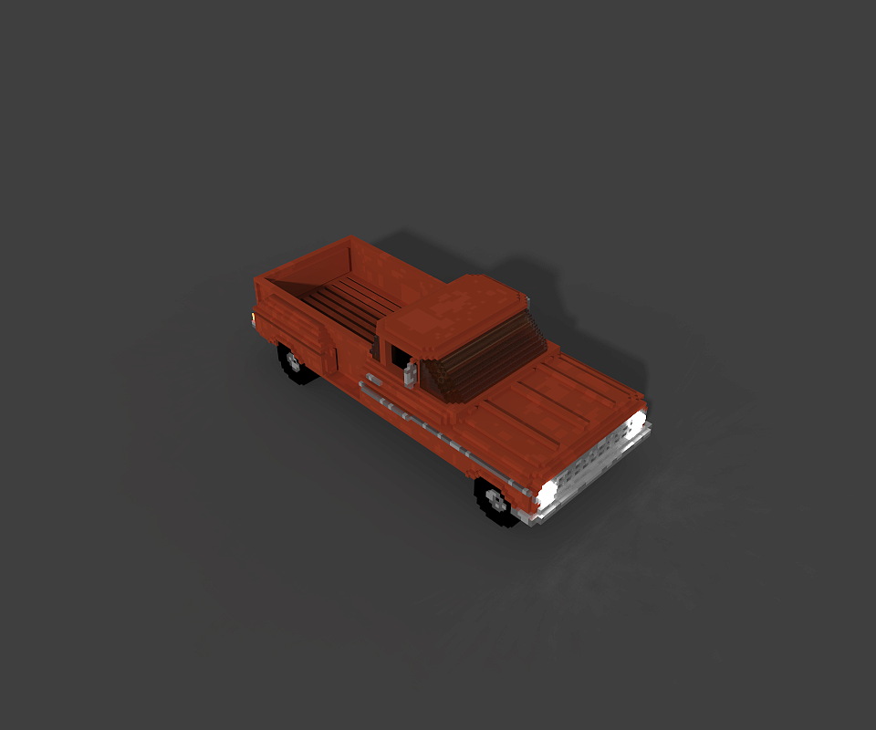 MagicaVoxel小练习:Red Truck from Twilight 旧卡车