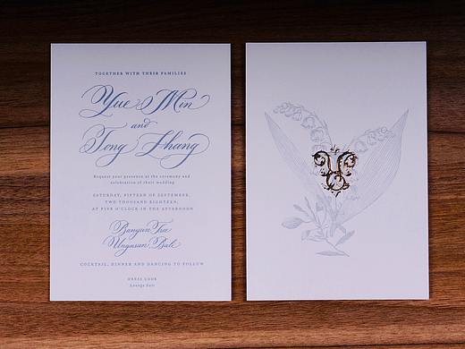 letterpress欧式喜帖