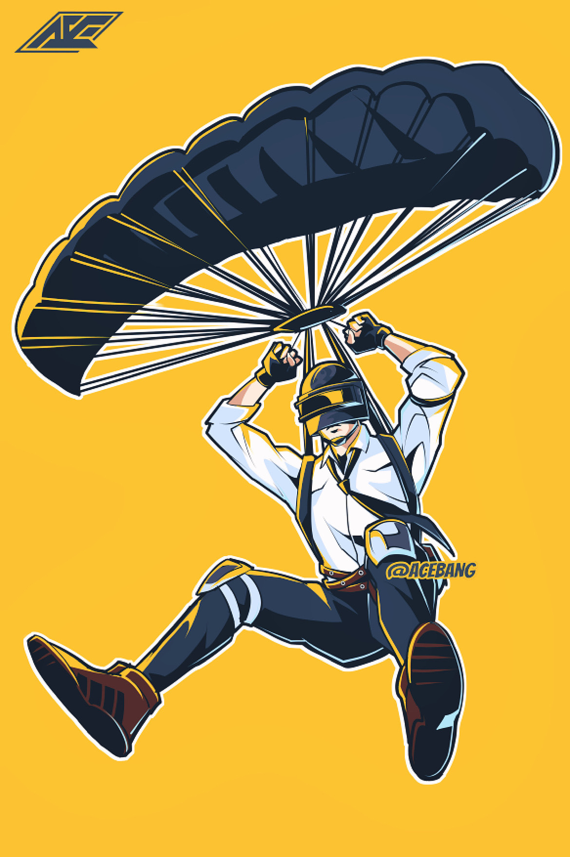 PUBG游戏腾讯和平精英吃鸡插画 美术宣传海报壁纸（图ZMzczOTY4NzM2） - 商业插画 - 站酷设计师AceBang原创素材 - 站酷ZCOOL