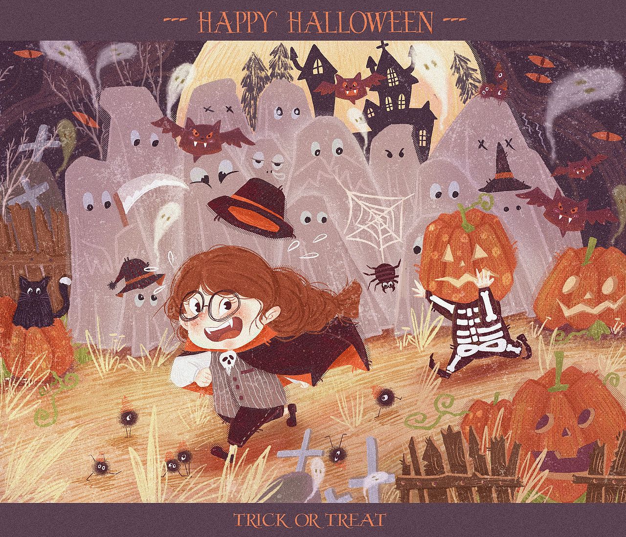 原创插画/万圣节来咯!