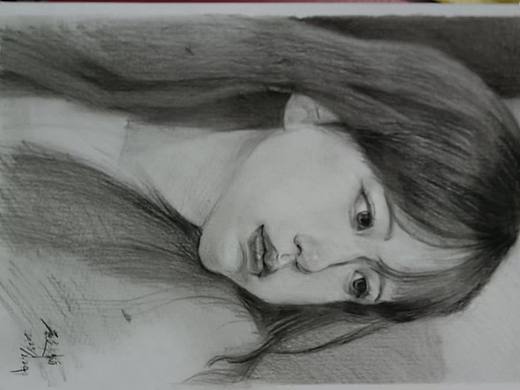 一些网上人物头像素描练习