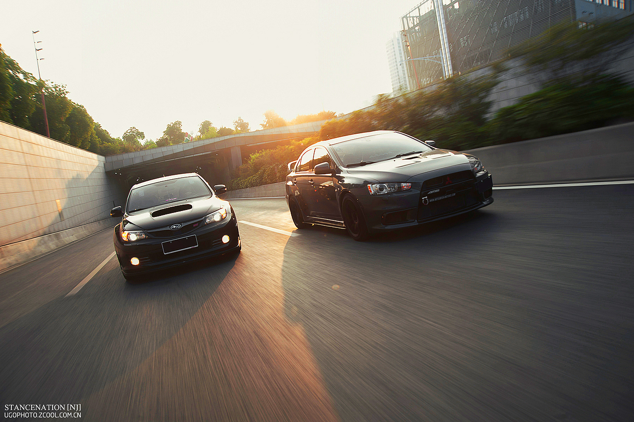 街道最强CP【Lancer EVO VS Impreza STI】（图ZMTIyODY4MzA0） - 时尚/艺术摄影 - 站酷设计师超级何某某原创素材 - 站酷ZCOOL