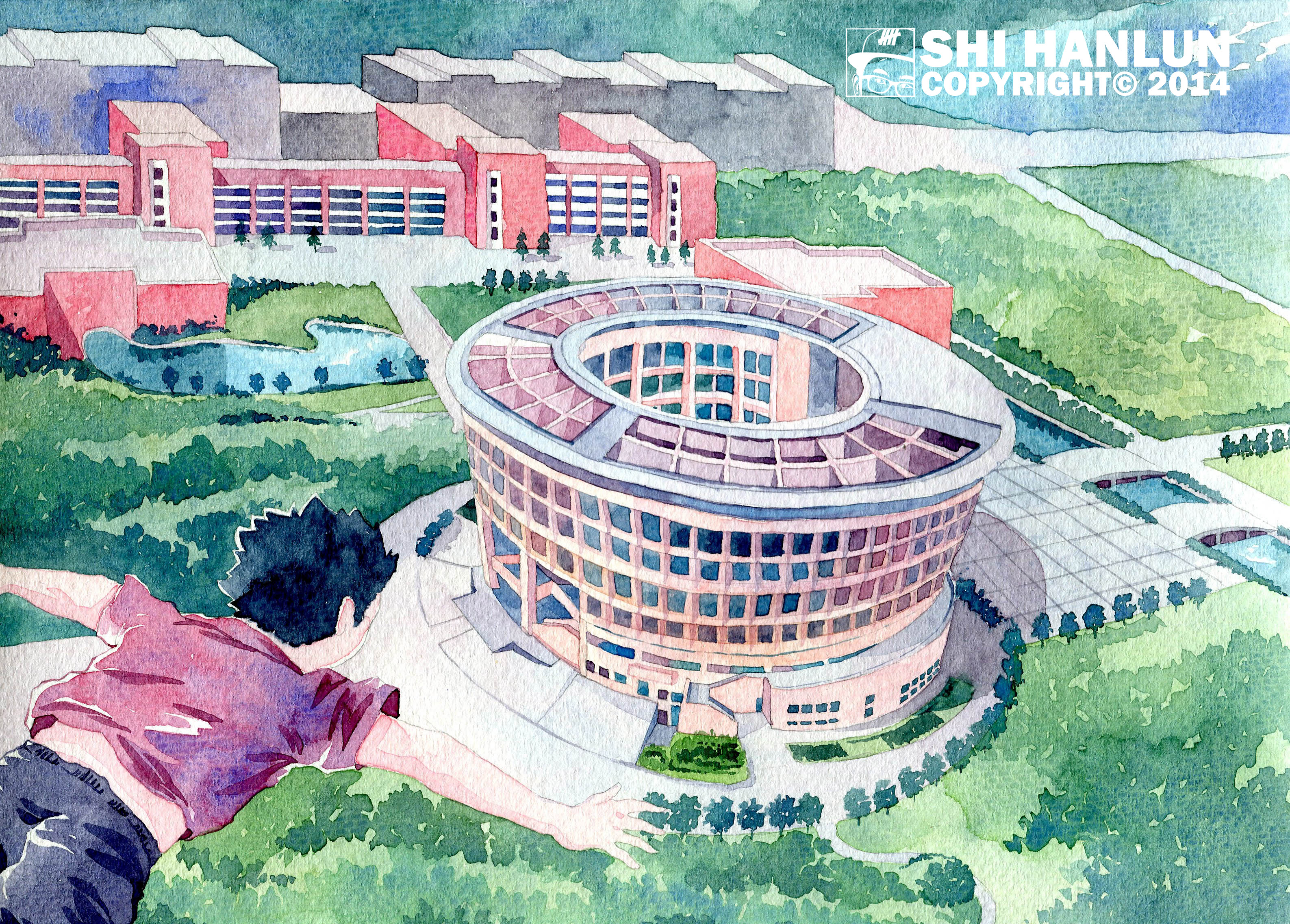 我的大学手绘系列——陕西科技大学|插画|商业插画|_choco__ - 原创