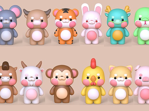 拟人型卡通十二生肖