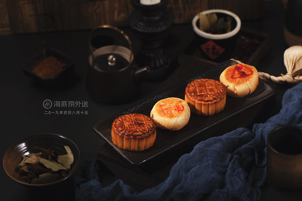 中秋月饼拍摄,有你月更圆