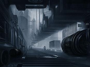 场景概念气氛图--破旧工厂-禁止转载