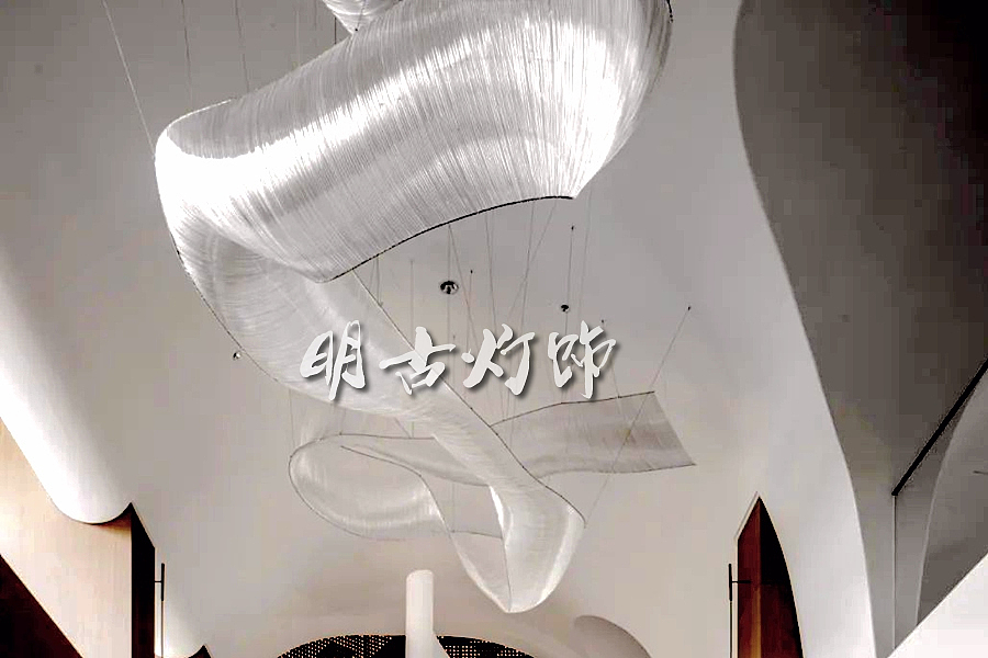 售楼部沙盘区吊灯 专业沙盘吊灯定制 明古灯饰