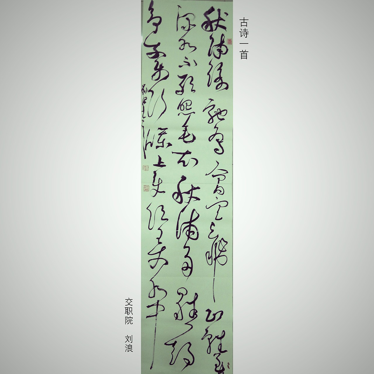 贵州省刘浪《墨韵青年 草书艺术作品》