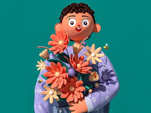 C4D角色练习——宅在家里面