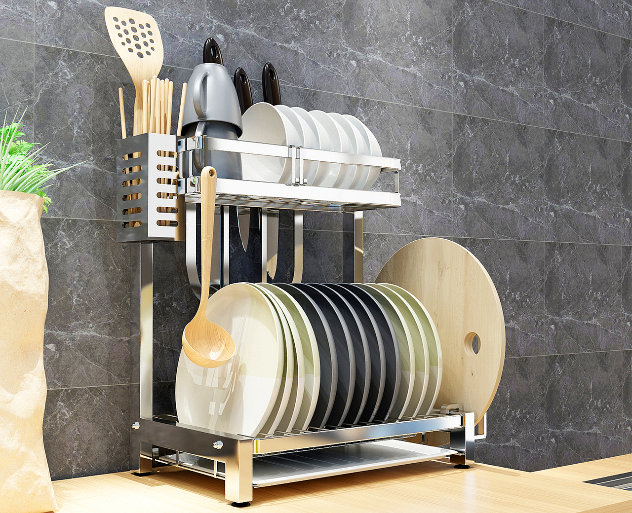 渲染厨房碗碟架（图ZMjg4OTI4ODA0） - 产品 - 站酷设计师大桥先生原创素材 - 站酷ZCOOL