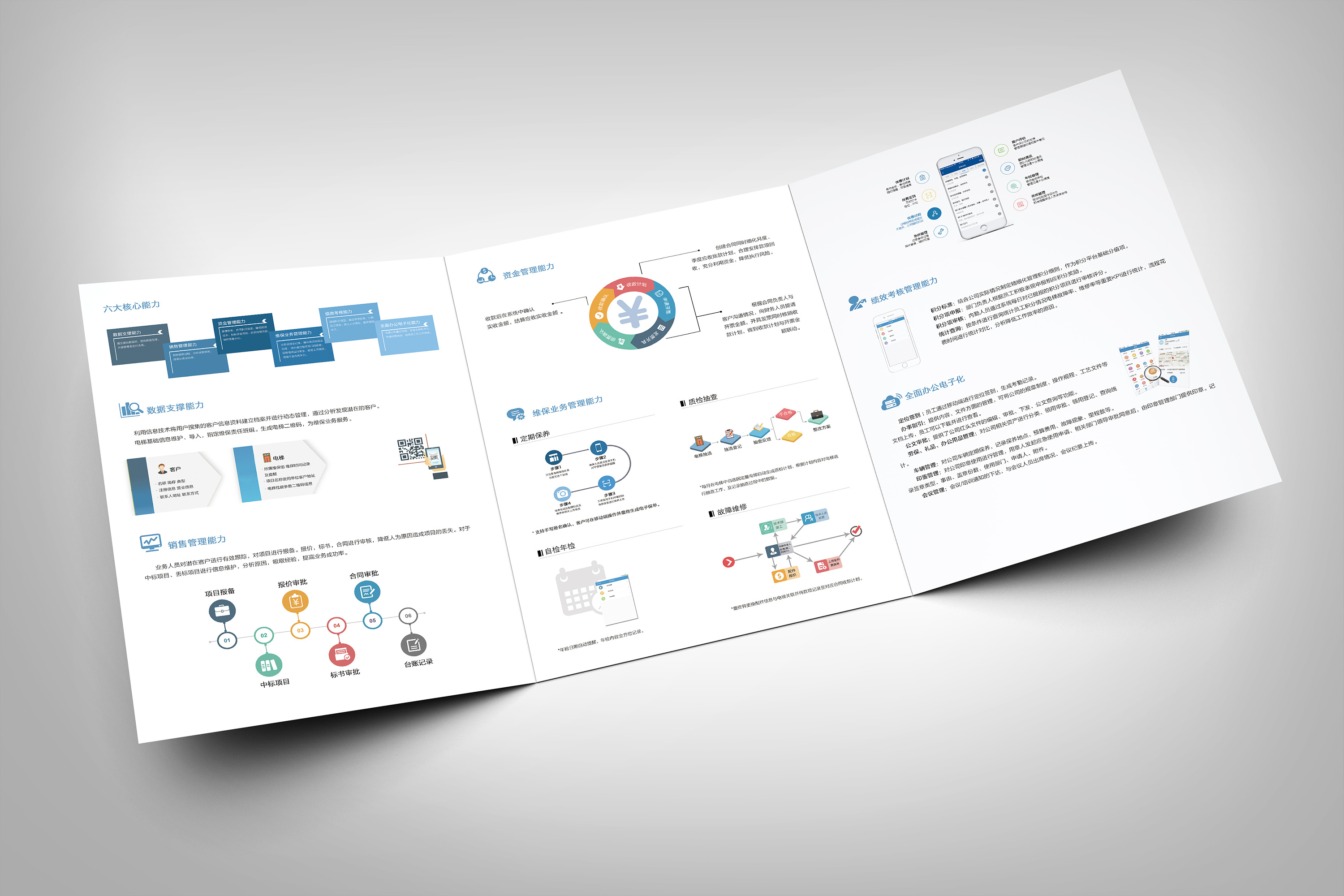 公司产品宣传三折页-电梯运营管理系统
