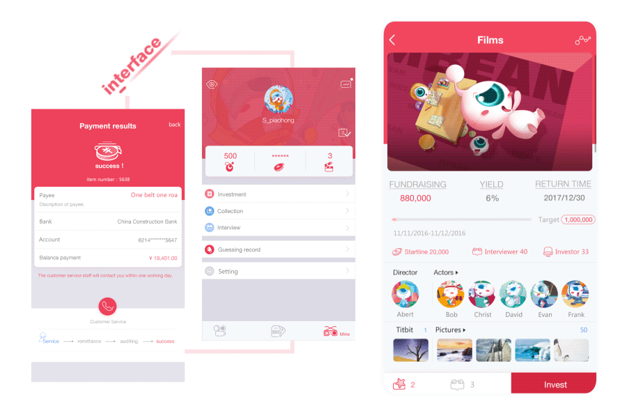 The Fluttering Red（图ZNzMwMzAwNzI=） - APP界面 - 站酷设计师_点点点原创素材 - 站酷ZCOOL