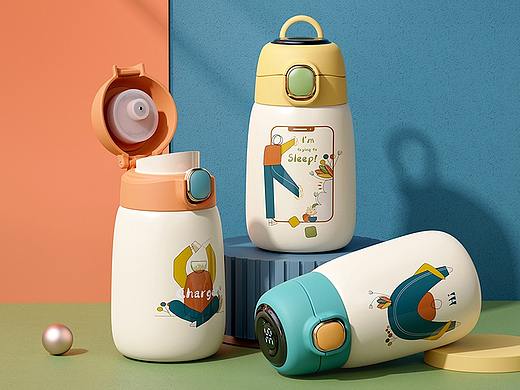 智能温显保温杯