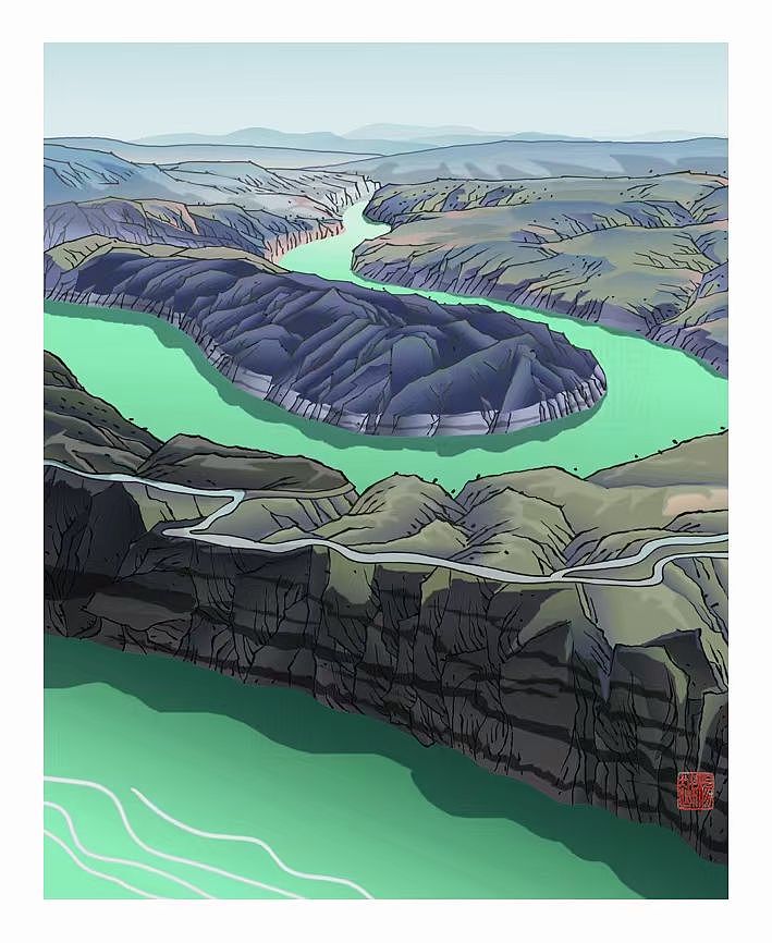 大美准格尔十景连环画背景画~层板画~景箱画~国画~展馆（图ZMzQ5ODEzODA4） - 商业插画 - 站酷设计师杨越绘画原创素材 - 站酷ZCOOL