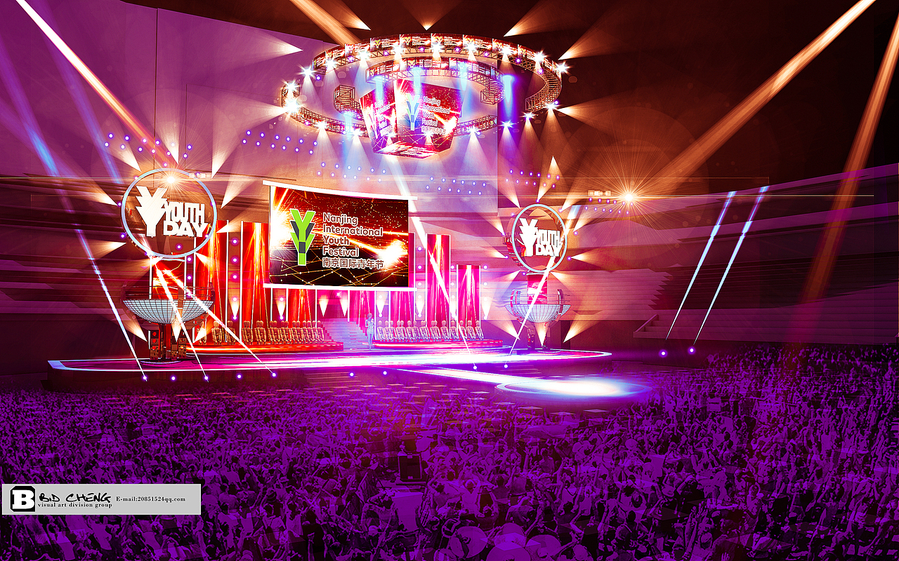 南京国际青年节闭幕式舞台设计（图ZMTUxNjU4NDY0） - 舞台美术 - 站酷设计师廖亚承原创素材 - 站酷ZCOOL