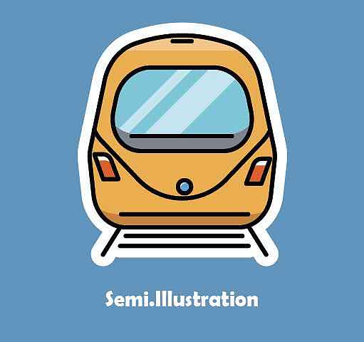 原创公共交通工具图标样式