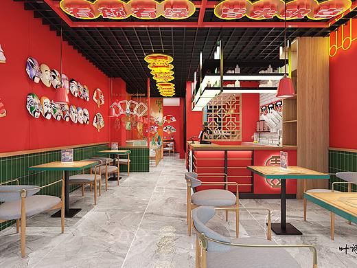 餐饮空间|国潮风奶茶店