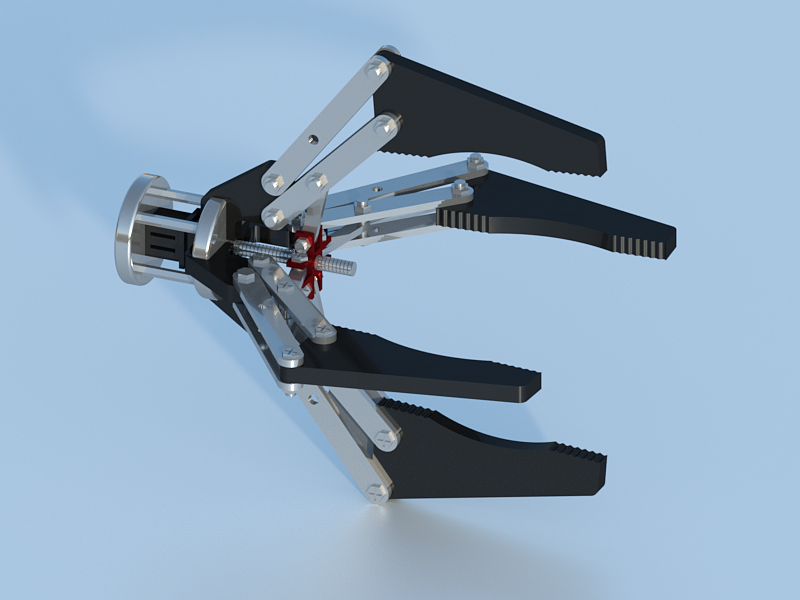 autocad直播课三维机械飞爪建模和渲染学员作品