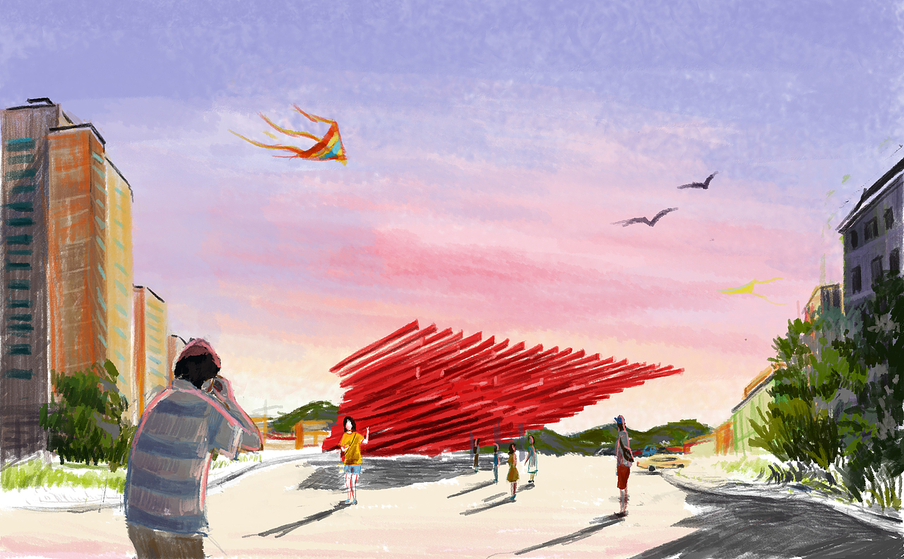 一组重庆旅游推广的明信片