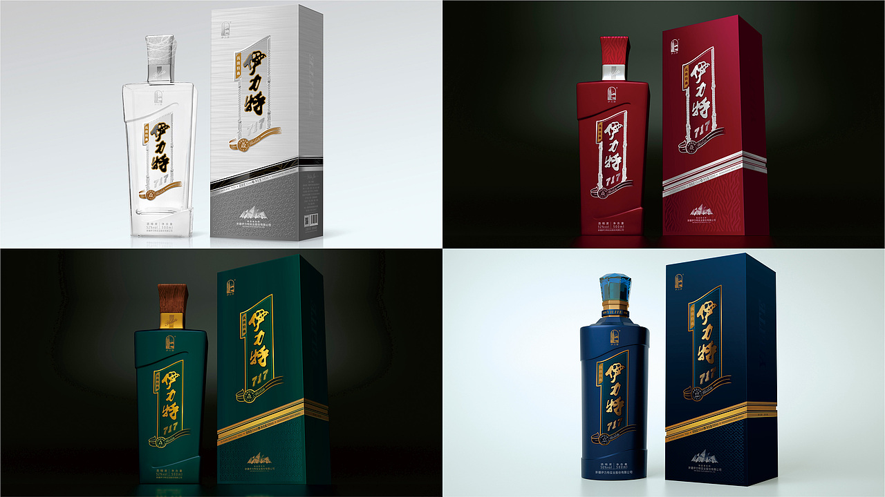 伊力特717·风林火山系列酒包装设计
