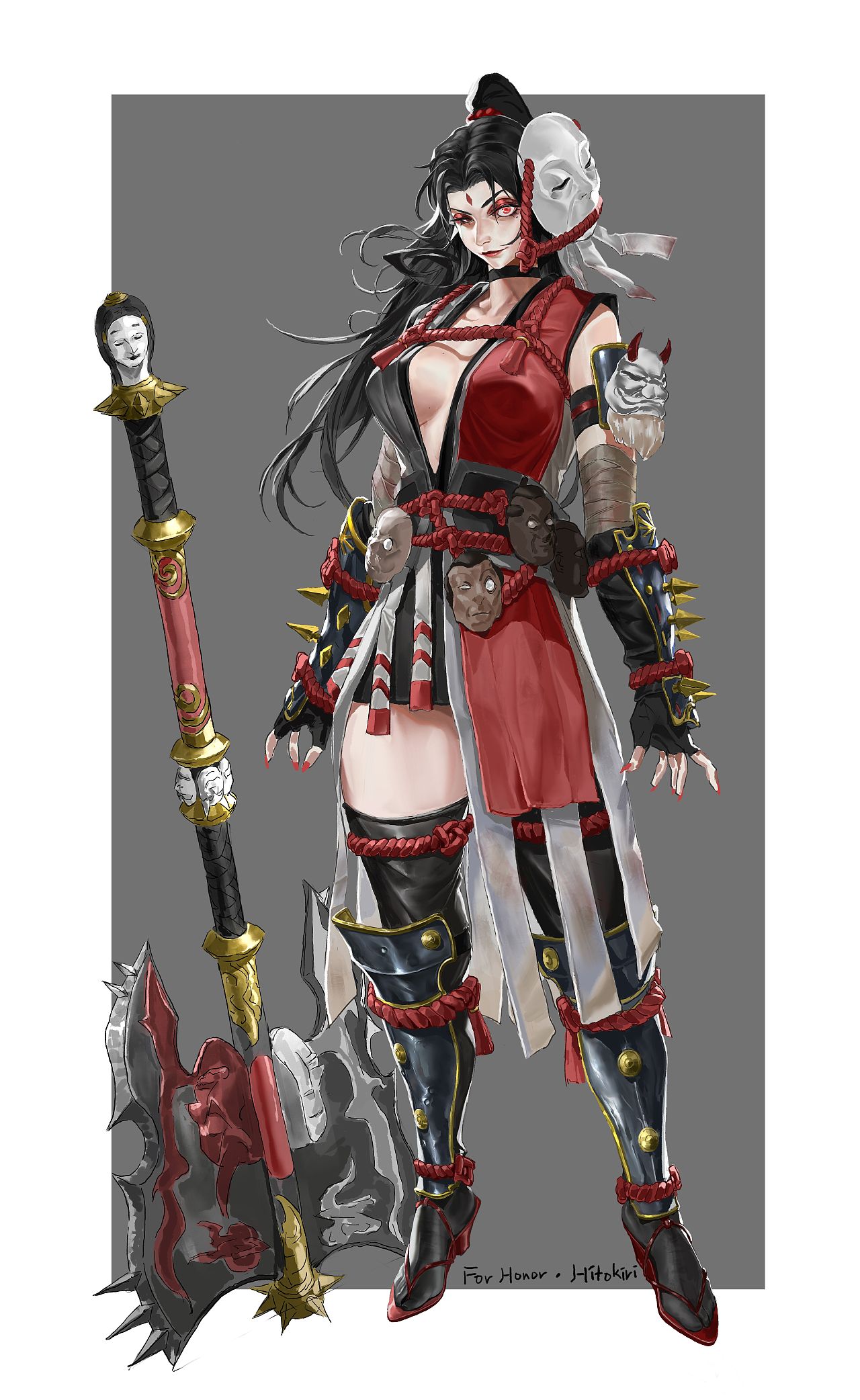 荣耀战魂 人斩二创|插画|游戏原画|肚边直男 - 原创作品 - 站酷