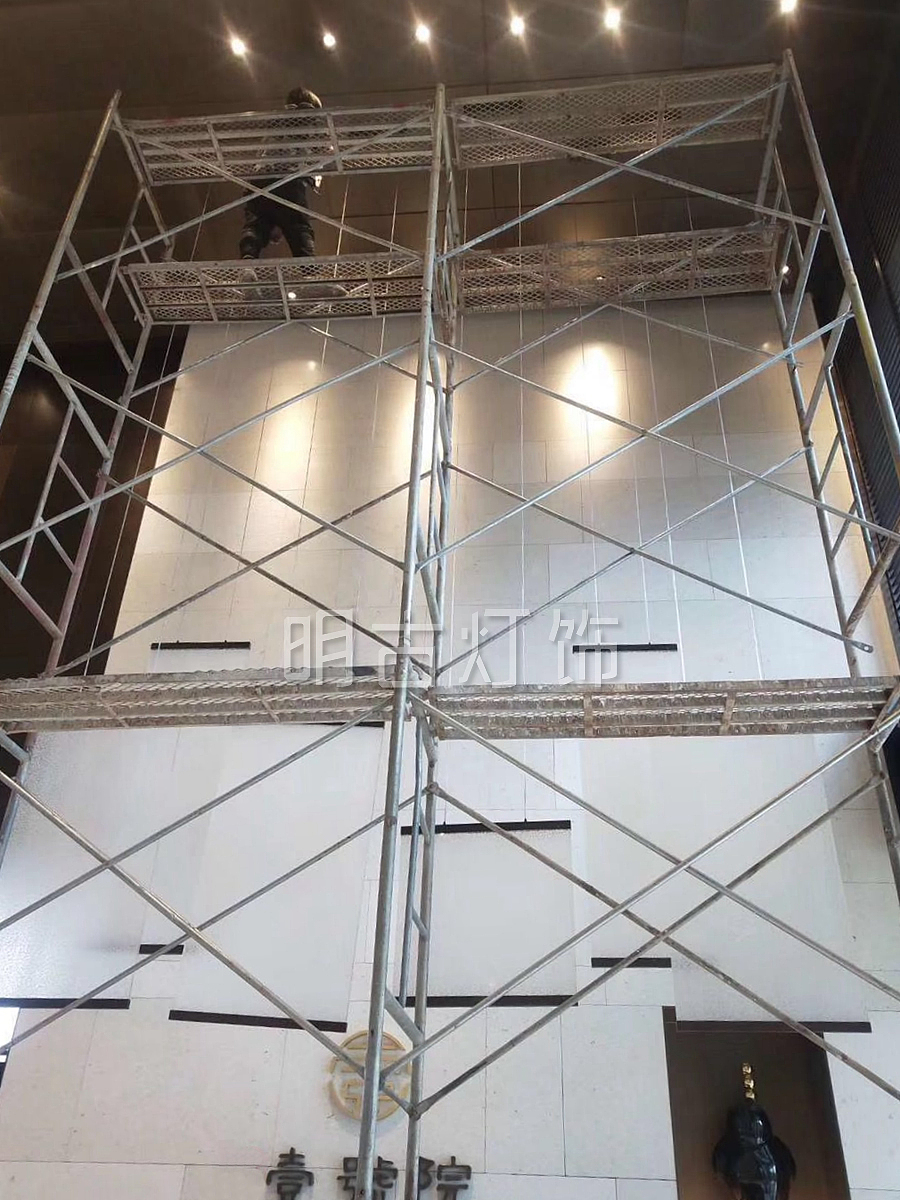 富有人文气息新中式售楼部工程灯安装现场（图ZMTU2MzUyOTI0） - 电子产品 - 站酷设计师明古灯饰定制图库原创素材 - 站酷ZCOOL