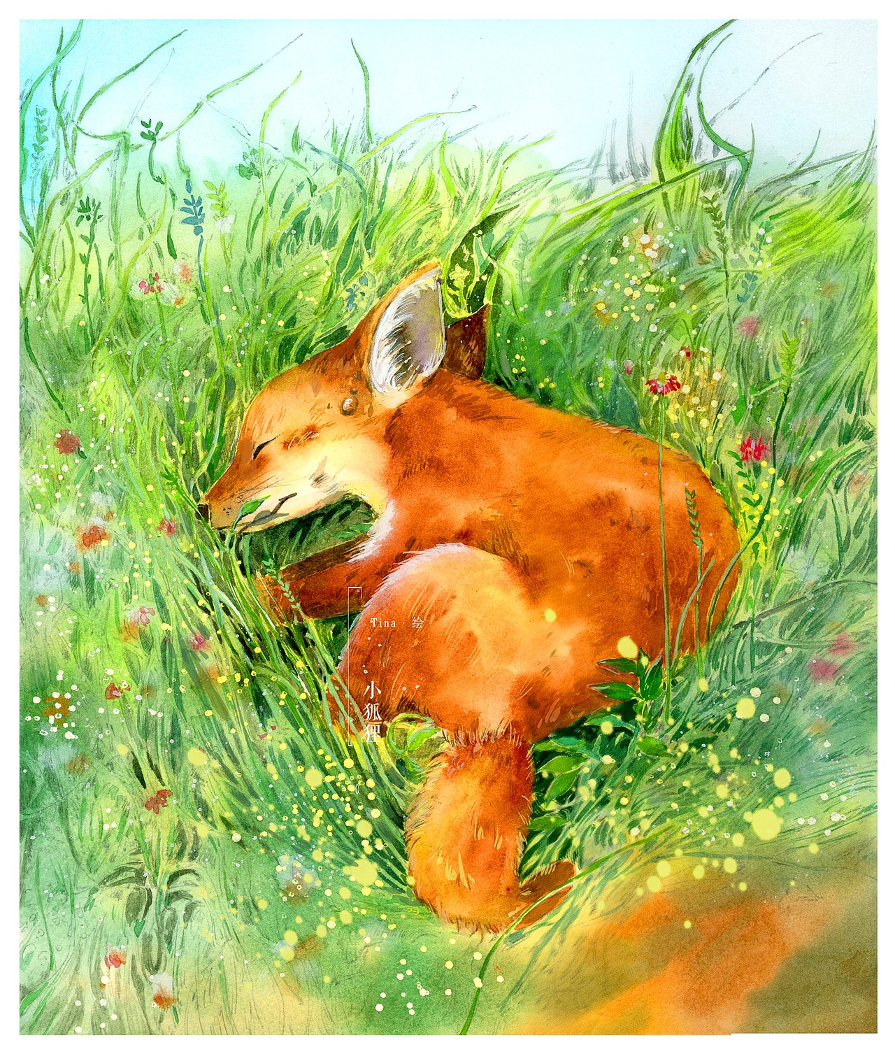 原创插图——水彩手绘的小动物们_tina插画-站酷zcool