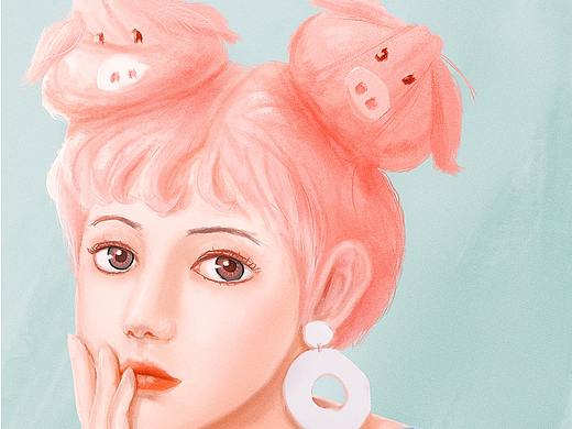 精致的猪猪女孩