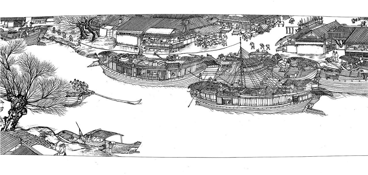 陈澎手绘清明上河图第六章