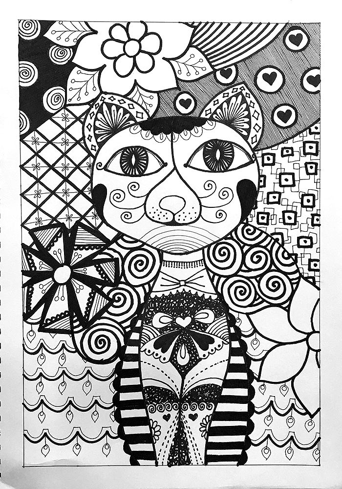 线描猫咪（图ZOTczMTcwOTY=） - 绘画 - 站酷设计师ninili原创素材 - 站酷ZCOOL