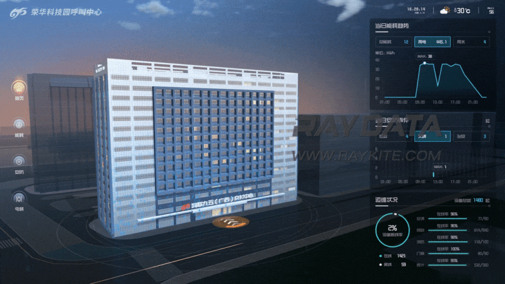 3D数据可视化Demo-智慧建筑（图ZMjI0Mzg5MzU2） - 软件界面 - 站酷设计师芳格子原创素材 - 站酷ZCOOL
