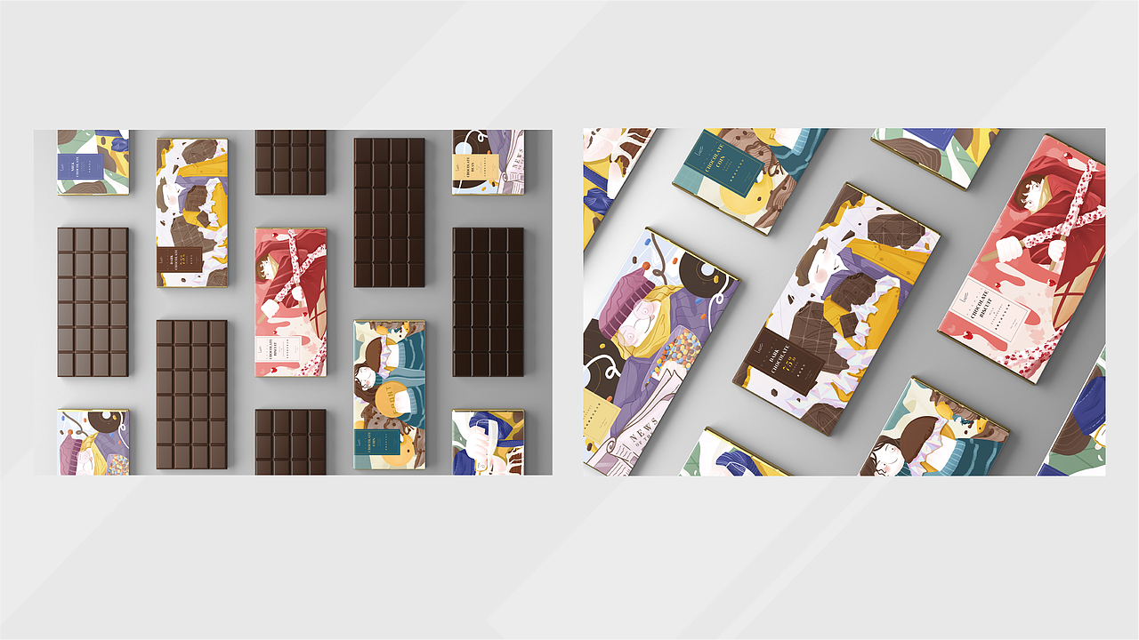 巧克力包装插画（图ZMjQ0NTQ4NjQ0） - 创作习作 - 站酷设计师卡卡洛_原创素材 - 站酷ZCOOL