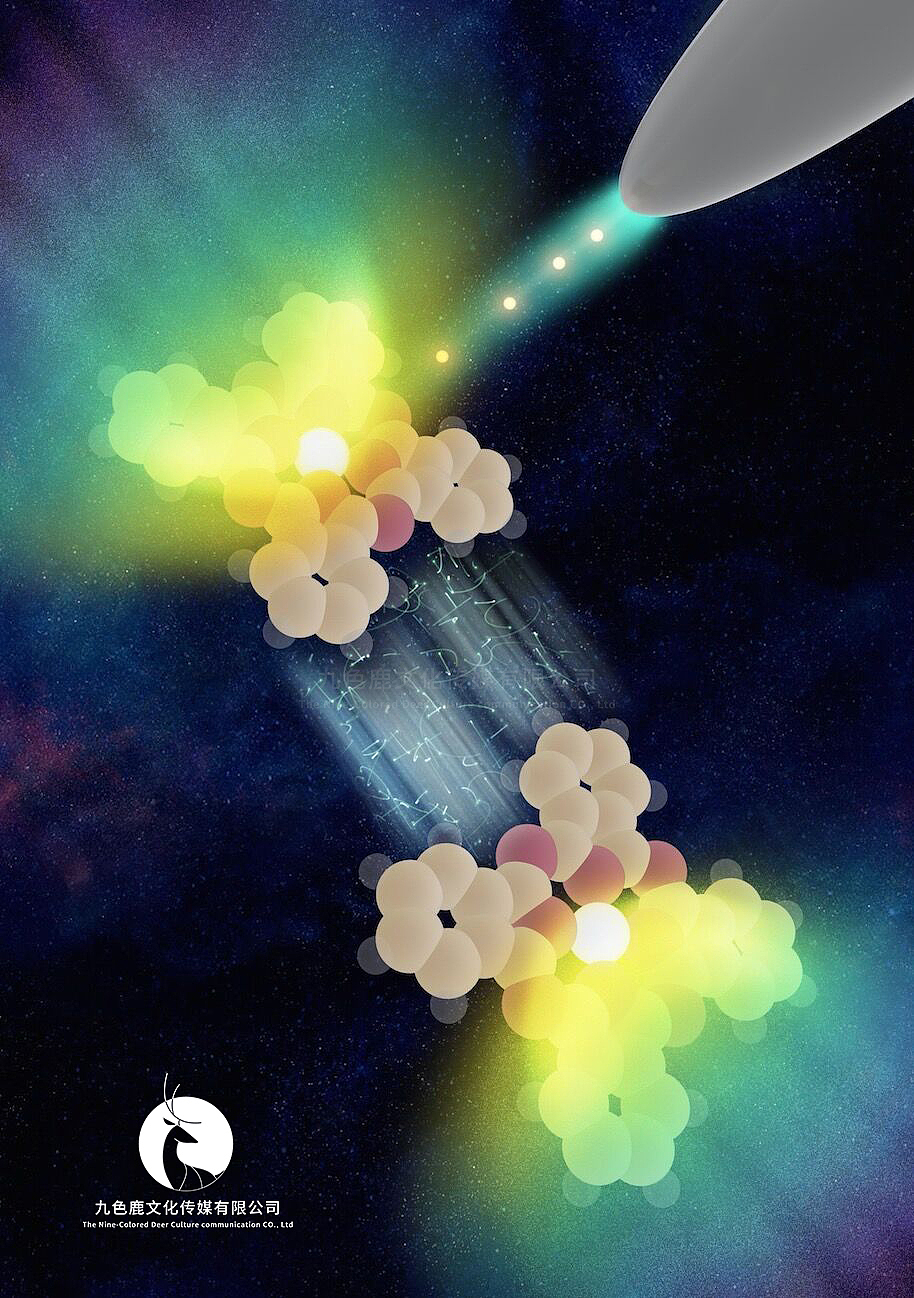 美麗微觀化學-酞菁分子偶極間相互作用（圖ZMjY4MzI1NjEy） - 場景 - 站酷設計師九色鹿文化原創(chuàng)素材 - 站酷ZCOOL