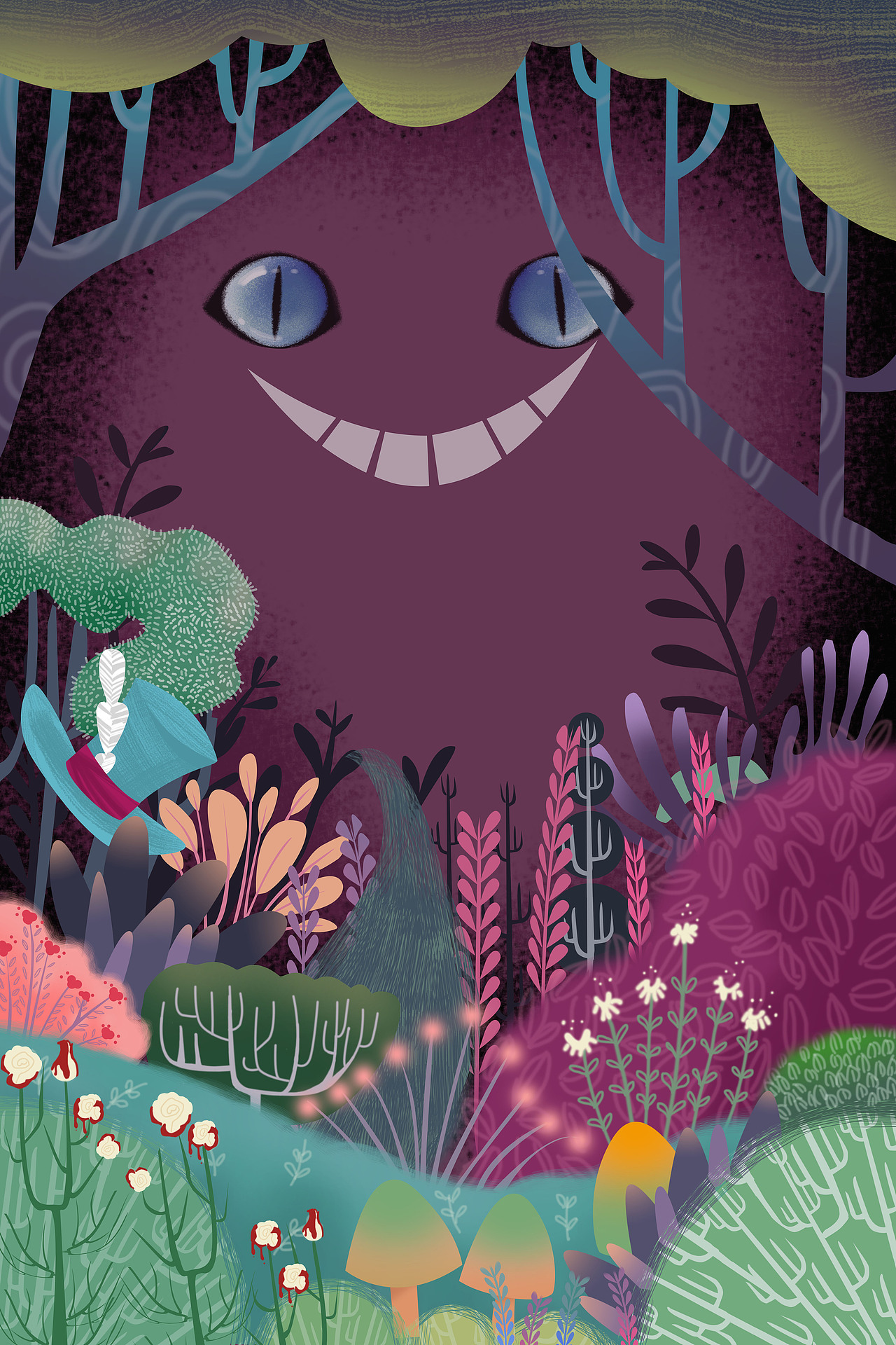 爱丽丝梦游仙境重现插画