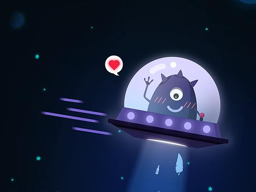 插画-外星人来啦