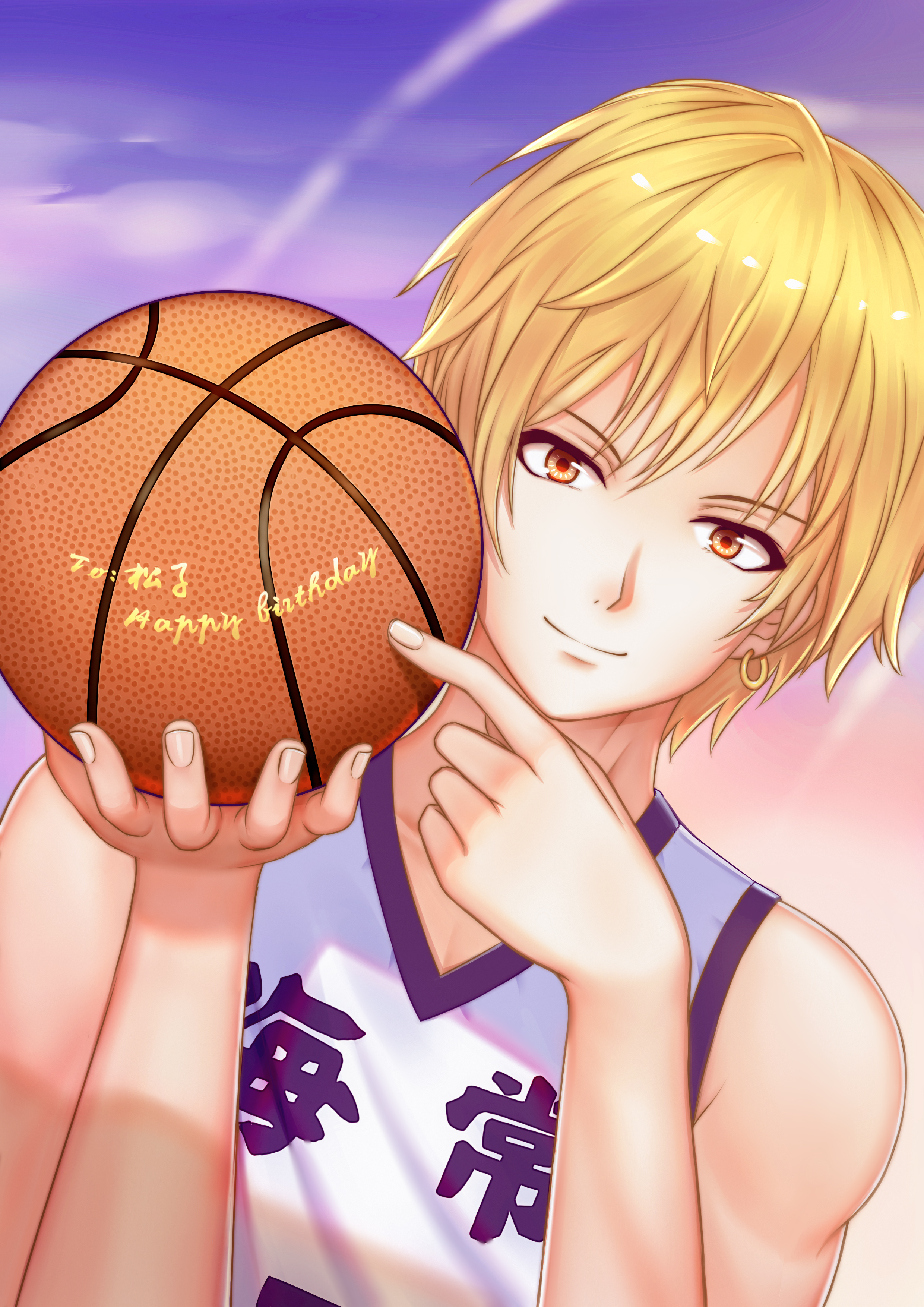 黑子的篮球同人日系插画,海报定做.