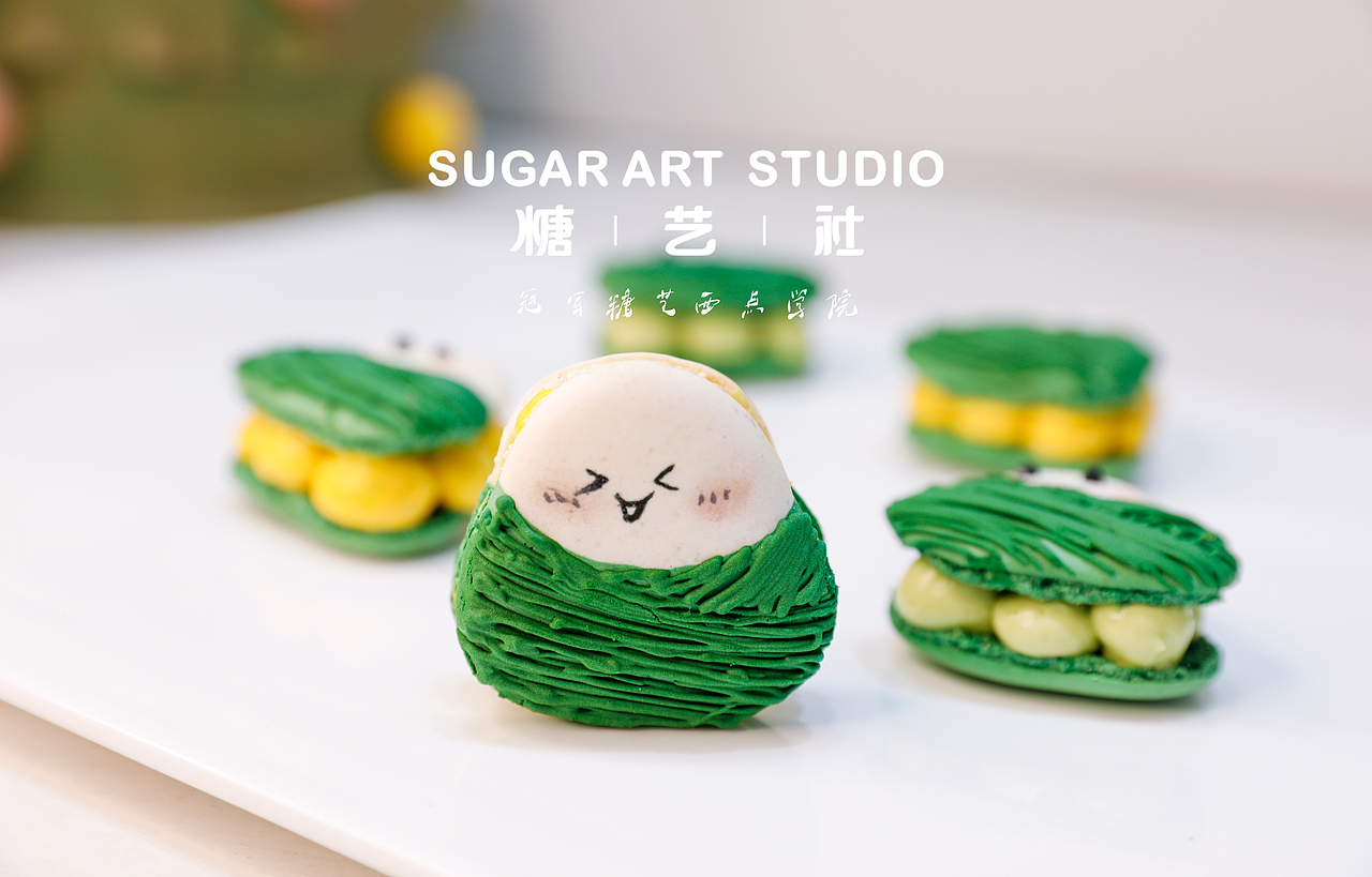 端午节卡通马卡龙作品美食摄影马卡龙拍摄甜品拍摄（图ZMjU4NzMxMzgw） - 美食摄影 - 站酷设计师糖艺社原创素材 - 站酷ZCOOL