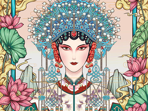 原创国潮插画丨四季沐歌系列