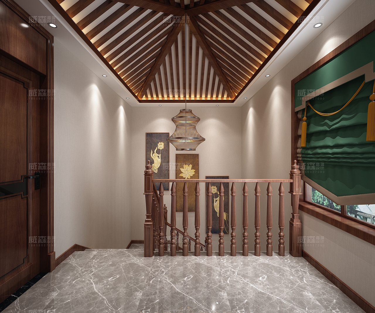 家装|三层东南亚风格别墅（图ZMjE0NzMzODUy） - 家装设计 - 站酷设计师VS18656027090原创素材 - 站酷ZCOOL