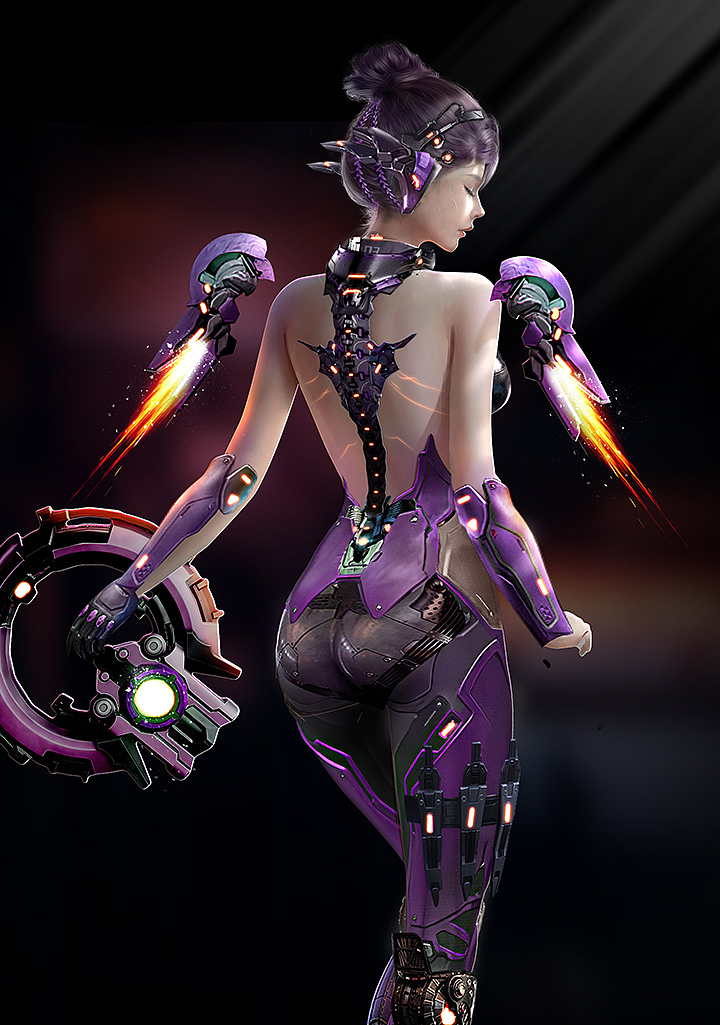 手绘看板娘小姐姐作品