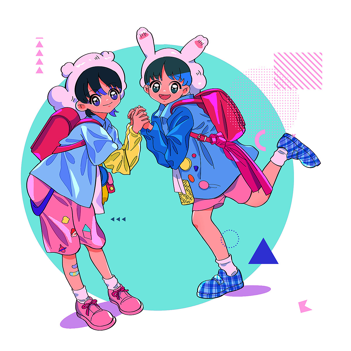 [复古漫画少女]（图ZMjAwMjUwMDAw） - 新锐潮流插画 - 站酷设计师Porludo原创素材 - 站酷ZCOOL