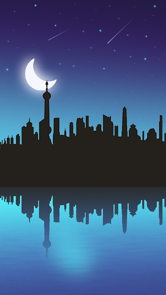 渐变城市剪影|其他|其他|iris_妍 - 原创作品 - 站酷 (zcool)