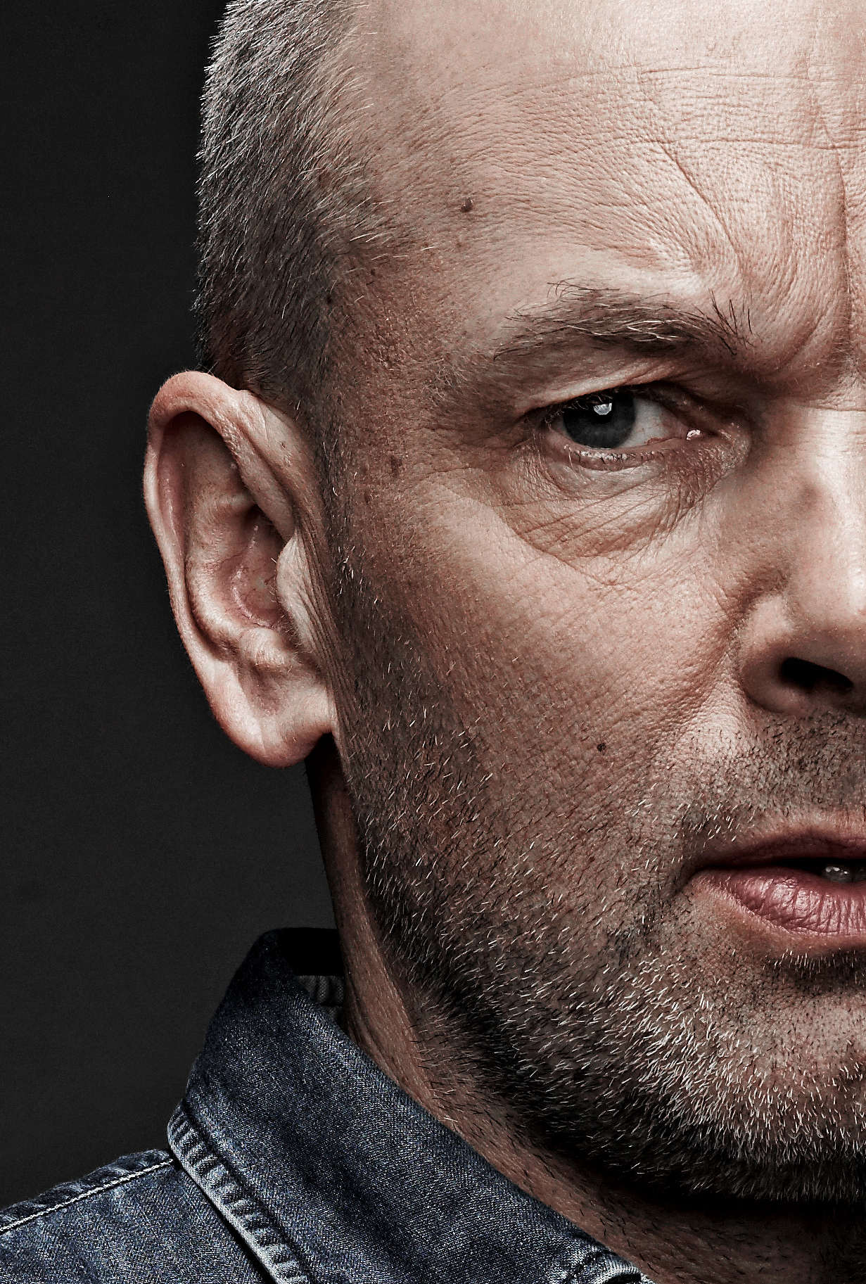 老人皮肤质感修图