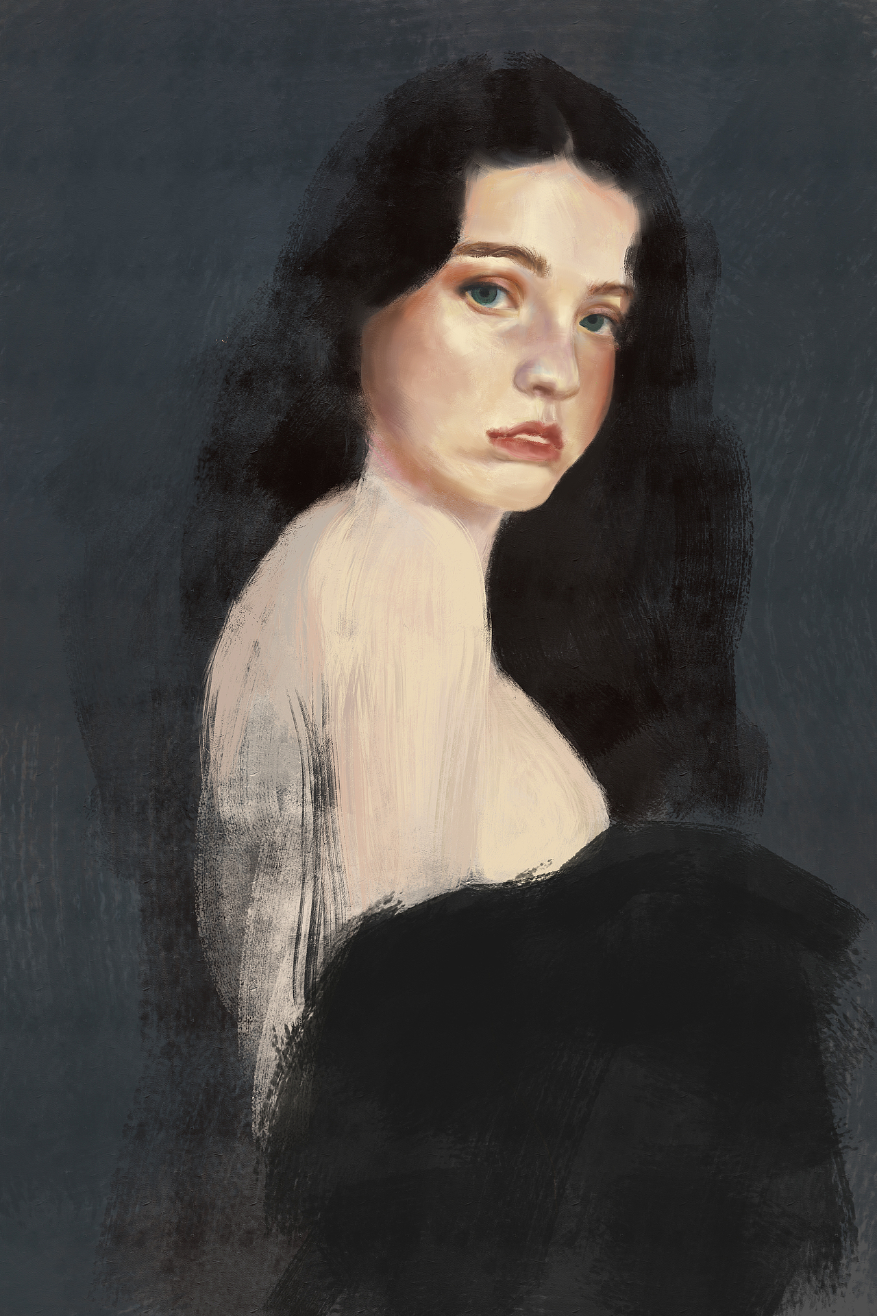 人像油画写生|纯艺术|绘画|是阿喜喜_原创作品-站酷zcool