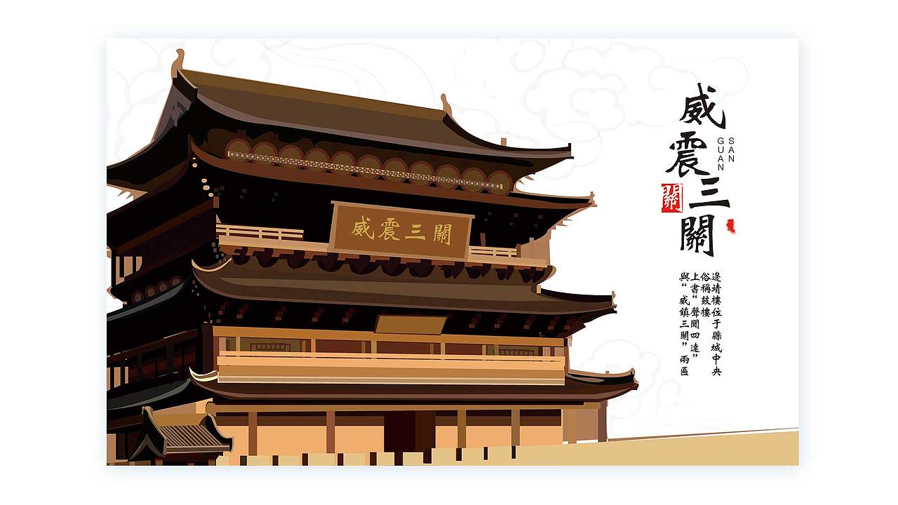 山西印象-山西旅游插画地图（图ZNDg3Nzk4NDQ=） - 商业插画 - 站酷设计师GooTo丶原创素材 - 站酷ZCOOL