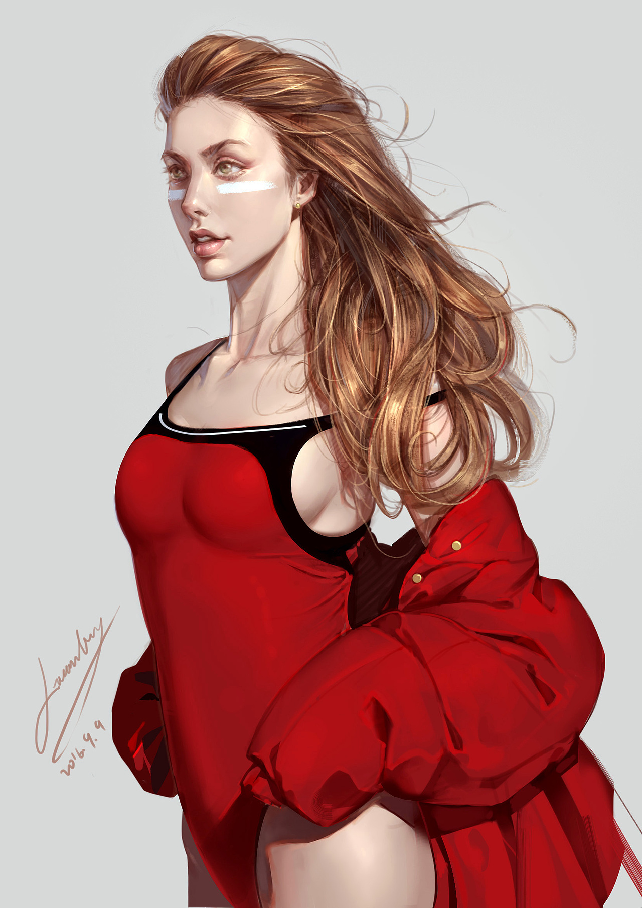 红衣少女，正经的存了一个小步骤（图ZNTgyNzk5MTY=） - 商业插画 - 站酷设计师lawa_2513148原创素材 - 站酷ZCOOL