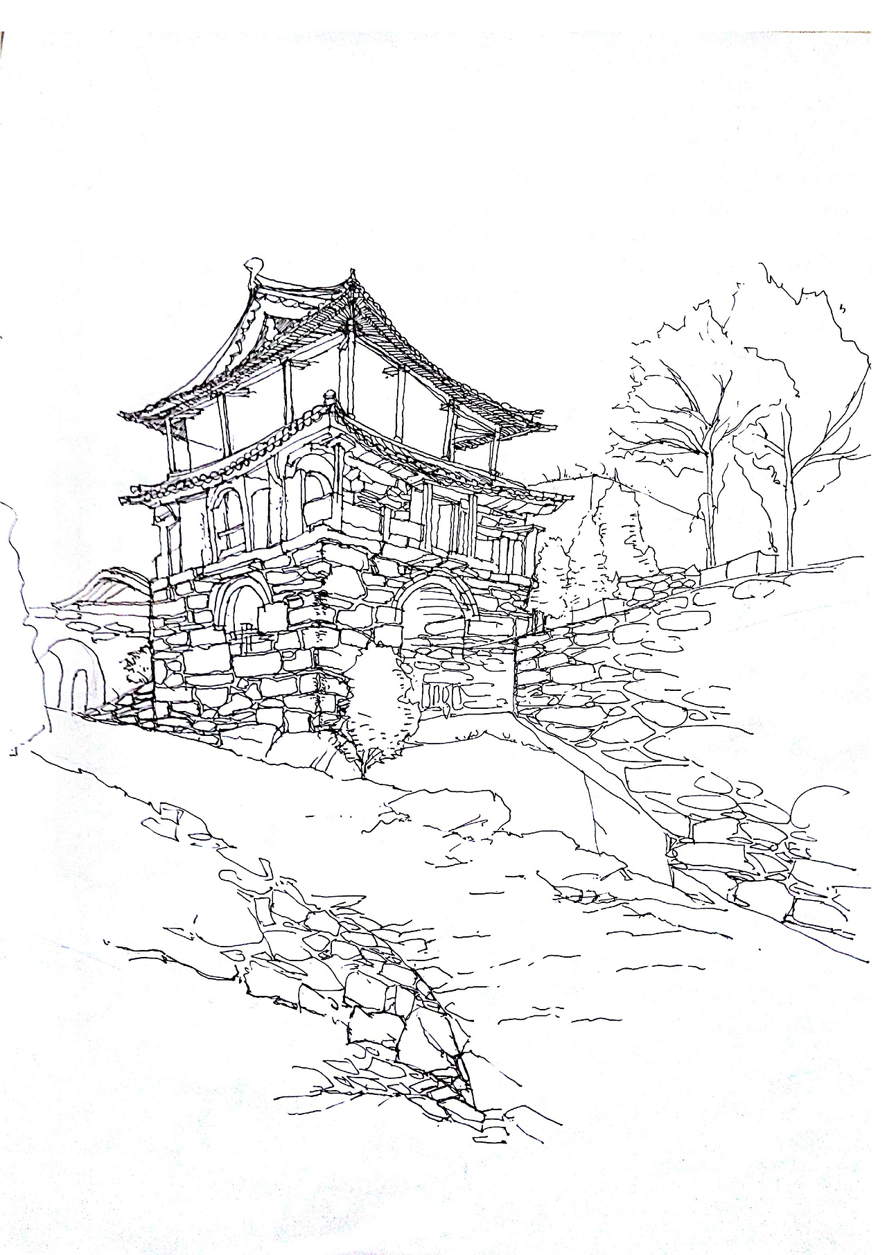 河北写生手绘（图ZNTQyOTAwMjg=） - 绘画 - 站酷设计师我是王大大头原创素材 - 站酷ZCOOL